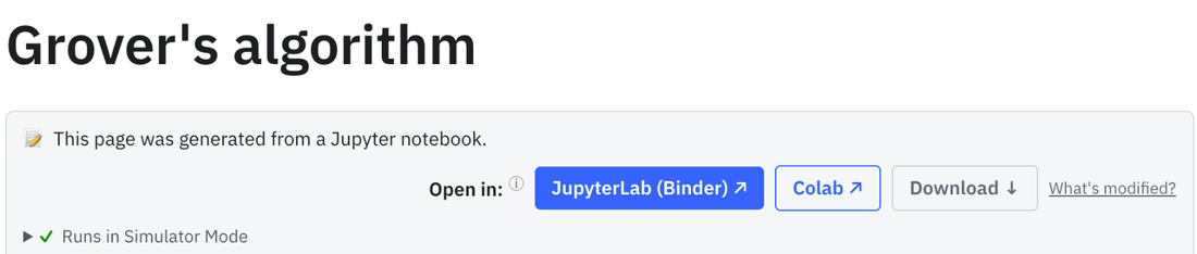 Partea de sus a unei pagini de tutorial: Deschide în JupyterLab (Binder), Colab sau Descarcă.